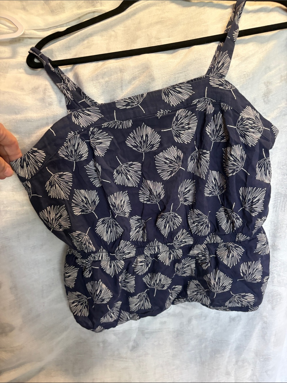 dip Navy Floral-Print Sleeveless Tank